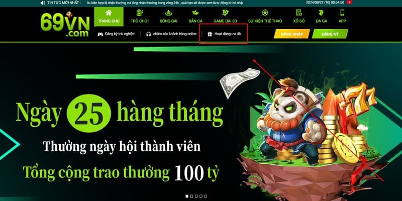 Chi tiết cách tham gia nhận ưu đãi 69VN nhận thưởng 169k
