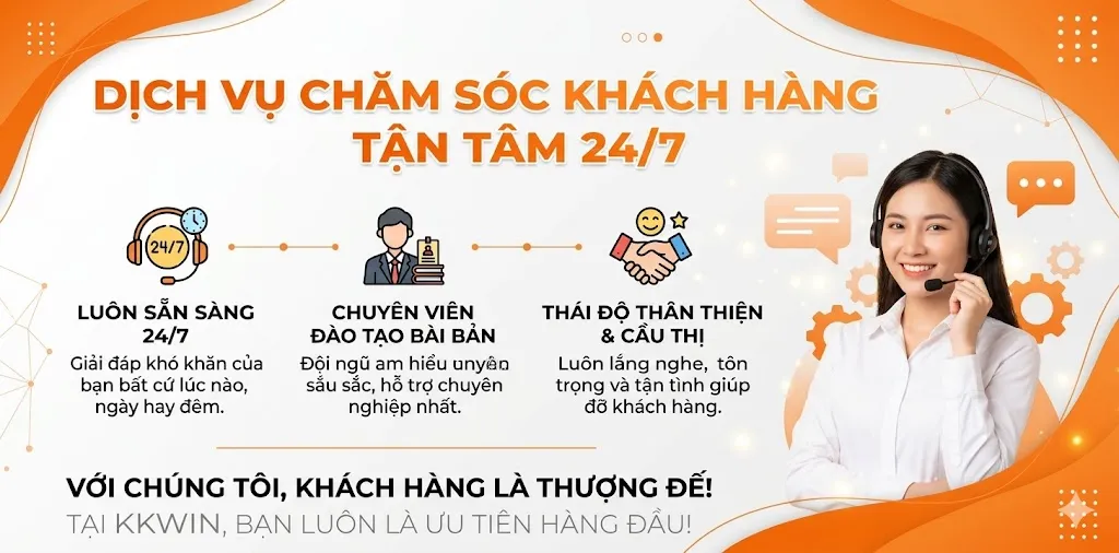 chăm sóc khách hàng nhà cái kkwin